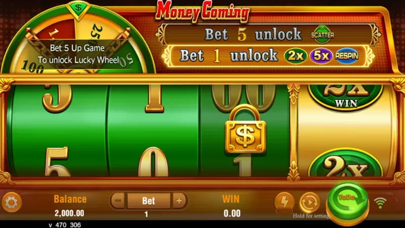 Money Coming slot 10000x multiplier special wheel bonus payout